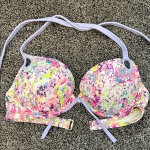 Victoria's Secret Multicolor Neon Push Up Bikini Top